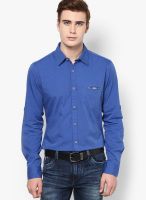 United Colors of Benetton Navy Blue Regular Fit Casual Shirt