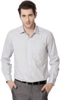 Van Heusen Men's Checkered Formal White Shirt