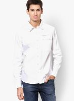 Velloche White Casual Shirts