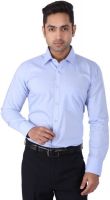 Warewell Men's Solid Formal Blue Shirt