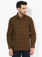 Wills Lifestyle Brown Slim Fit Casual Shirt