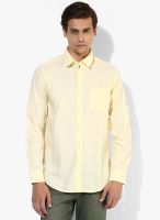 Wills Lifestyle Yellow Slim Fit Casual Shirt