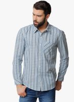 Yepme Checked Blue Casual Shirt