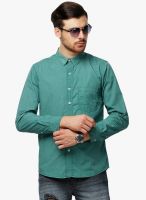 Yepme Green Solid Slim Fit Casual Shirt