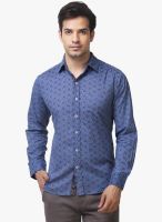 Yepme Printed Blue Slim Fit Casual Shirt