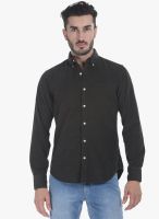 Zobello Green Solid Slim Fit Casual Shirt