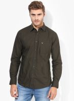 Allen Solly Dark Grey Slim Fit Casual Shirt