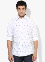 Allen Solly White Cotton Linen Casual Shirt