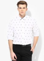 Allen Solly White Cotton Linen Casual Shirt