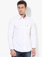 Arrow Sports White Slim Fit Casual Shirt