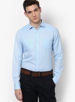 Atorse Solid Light Blue Casual Shirt