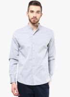 Atorse Solid Light Grey Casual Shirt