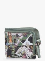 Baggit Lw Comic Justin Mint Green Wallet