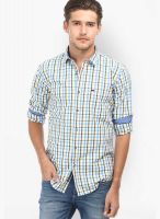 Basics Checks Blue Casual Shirt
