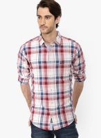 Basics Checks Pink Casual Shirt