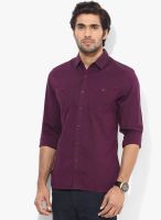 Bossini Purple Slim Fit Casual Shirt
