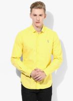 Bossini Yellow Solid Regular Fit Casual Shirt