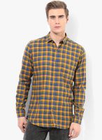 British Club Blue Checks Slim Fit Casual Shirt British Club Blue Checks Slim Fit Casual Shirt
