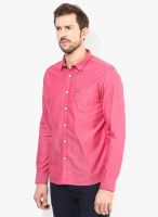Byford By Pantaloons Pink Slim Fit Casual Shirt