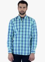 Cobb Green Checked Slim Fit Casual Shirt