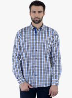 Cobb Yellow Checked Slim Fit Casual Shirt