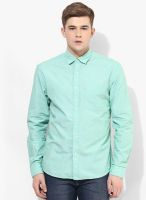 Code by Lifestyle Green Regular Fit Casual Shirt