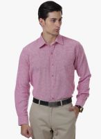 Cotton County Premium Pink Striped Slim Fit Casual Shirt