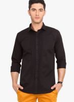 Exitplay Black Regular Fit Casual Shirt