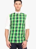 Exitplay Blue Check Regular Fit Casual Shirt