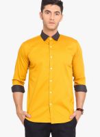 Exitplay Yellow Regular Fit Casual Shirt