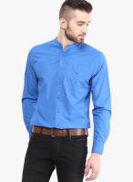 Fame Forever By Lifestyle Navy Blue Slim Fit Casual Shirt