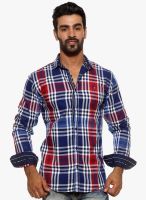 Fifty Two Blue Checks Regular Fit Casual Shirt