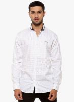 Fifty Two Printed White Casual Shirt