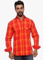 Fifty Two Red Checks Regular Fit Casual Shirt