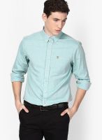 Giordano Solid Green Casual Shirt