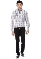 Horsefly Solid White Slim Fit Casual Shirt