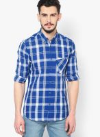 I Know Checks Blue Casual Shirt