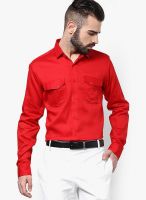 I Know Red Slim Fit Casual Shirt