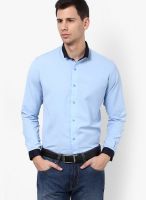 I Know Solid Blue Casual Shirt