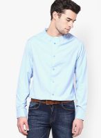 I Know Solid Blue Casual Shirt
