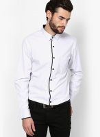 I Know Solid White Casual Shirt