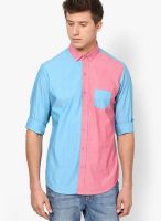 I Know Stripes Aqua Blue Casual Shirt