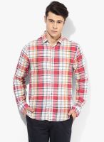 Jack & Jones Pink Checks Slim Fit Casual Shirt