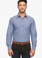 Jogur Blue Check Slim Fit Formal Shirt