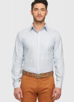 Jogur Blue Striped Slim Fit Casual Shirt