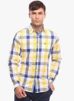 Jogur Checked Yellow Casual Shirt