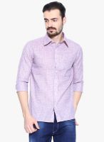 Jogur Purple Checked Regular Fit Casual Shirt