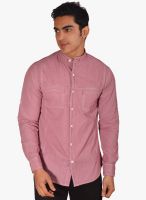 Jogur Red Slim Fit Casual Shirt