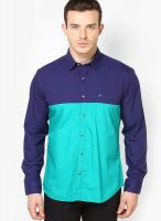 John Players Navy Blue Casual Shirt