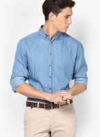 MANGO-Outlet Blue Chambray Shirt